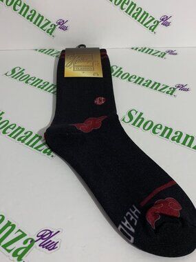 Headgear Classics Socks Naruto Akatsuki Hidden Cloud Village Mens Size 5 - 8